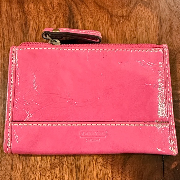 Coach Handbags - Coach Pink Leather Women's Wallet